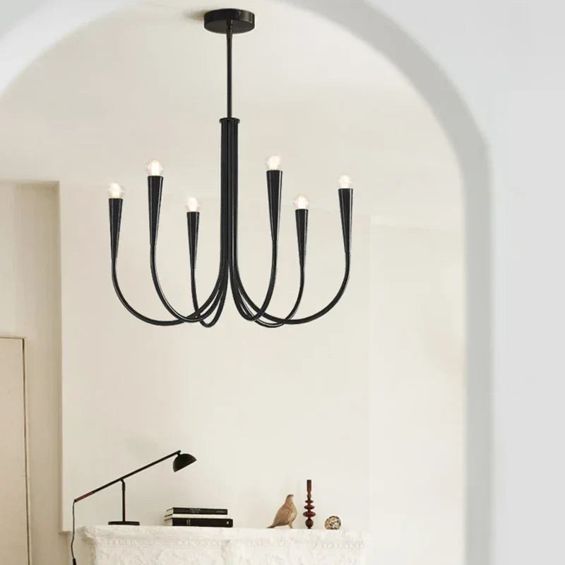 DecorBites™ French Style Black Pendant Light Chandelier - Luxury LED Ceiling Lamp