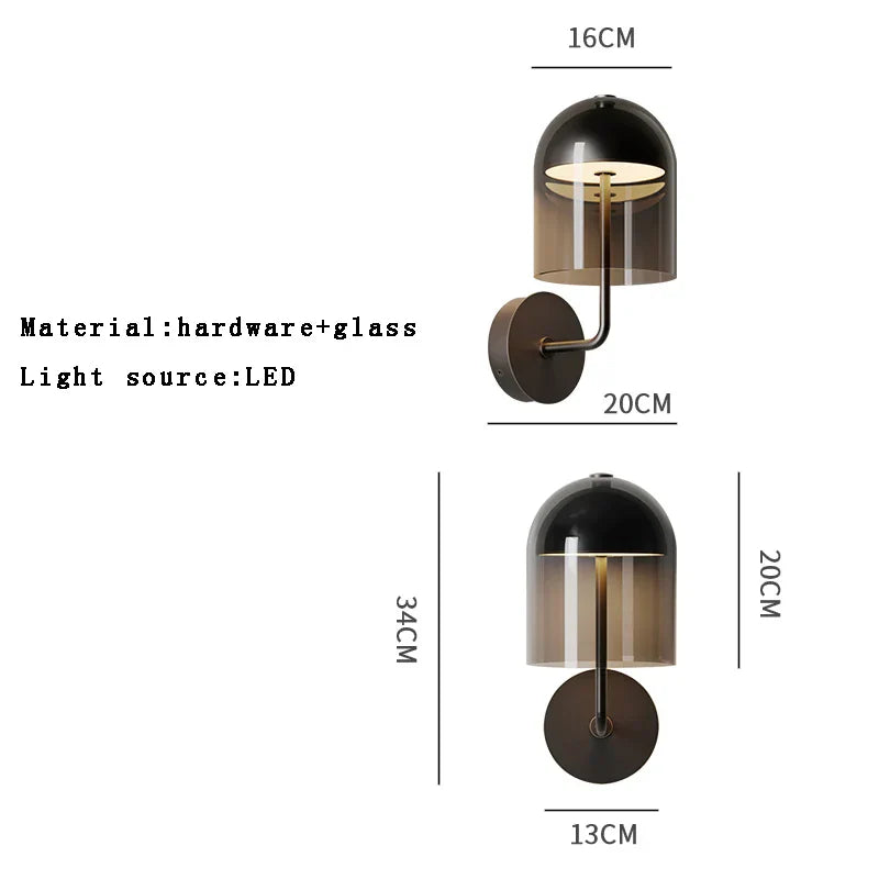 DecorBites™ Blue Glass Wall Lamp: Luxury Room Decor Light Fixture