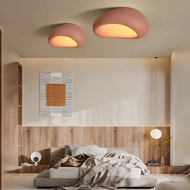 DecorBites™ Cream Ceiling Chandelier Nordic Minimalist Wabi Sabi Style Bedroom Coffee Room Lights Fixtures