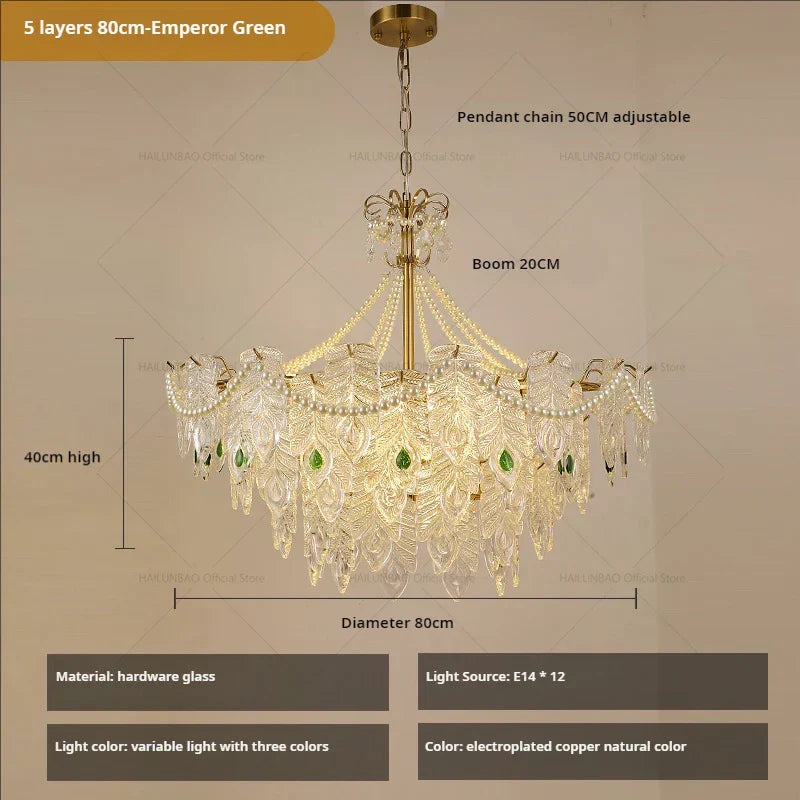 DecorBites™ Crystal Chandelier Light: French Modern Luxury for Living Room, Dining Room, Bedroom
