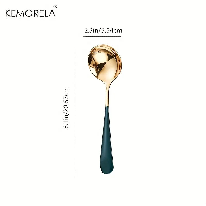 DecorBites™ 304 Stainless Steel Small Gravy Ladle - 21cm/8.1inch | Dishwasher Safe Sauce Spoon
