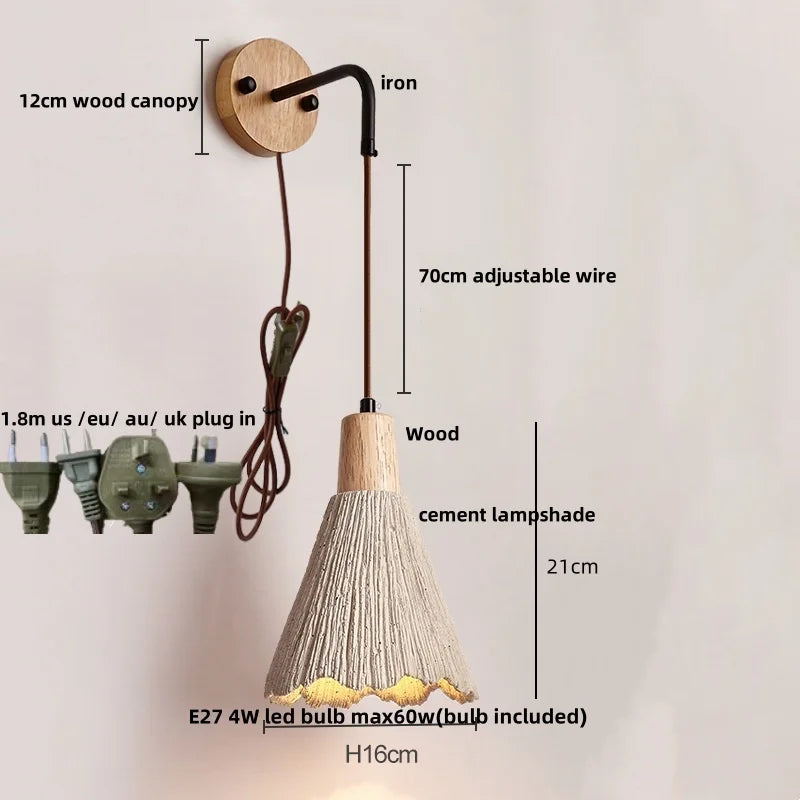 DecorBites™ LED Wall Light Fixture with Pull Chain Switch - Modern Nordic Design