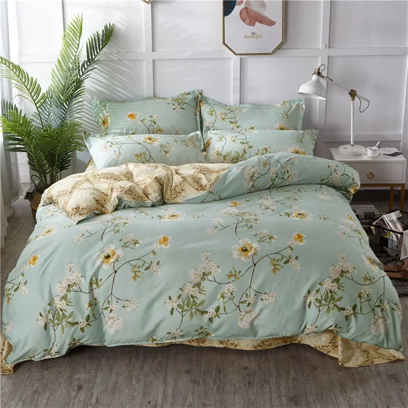 DecorBites™ Cartoon King Size Duvet Set 220x240 with Pillowcase - Skin Friendly & Comfortable