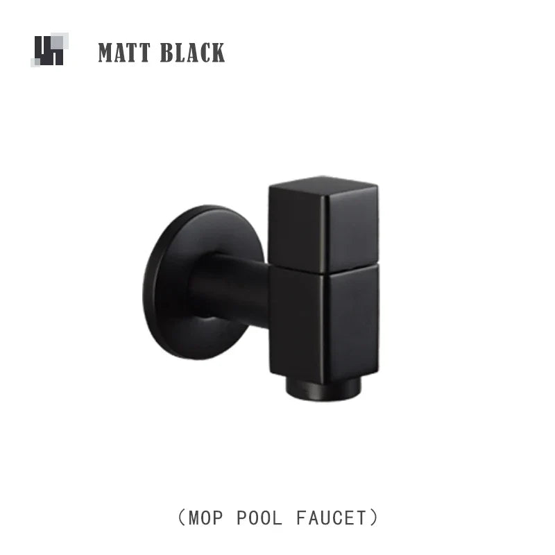 DecorBites™ Brass Black Wall Mount Garden Faucet for Extended Outdoor Use