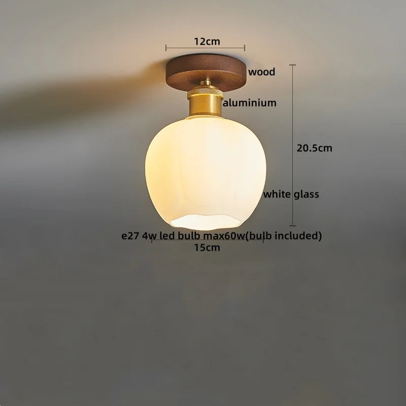 DecorBites™ Brass Glass Ceiling Lamp Modern LED Light Fixture - Elegant Home Decor