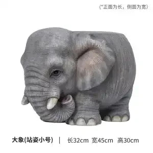 DecorBites™ Animal Resin Sculpture Footstool Seat - Creative Cartoon Statue Chair Stool