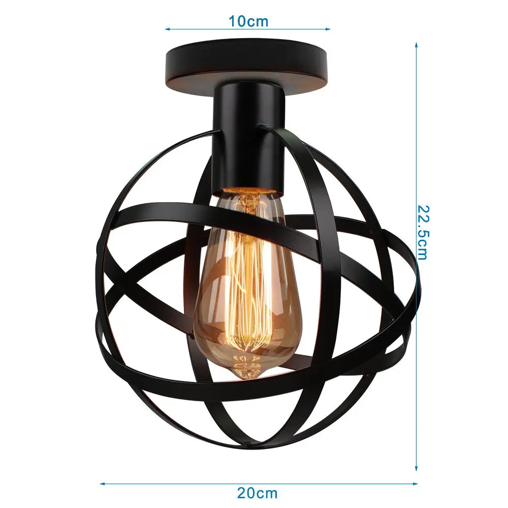 DecorBites™ Industrial LED Ceiling Light: Modern Retro Loft Plafonniers for Living Room Kitchen Cage Home Decor