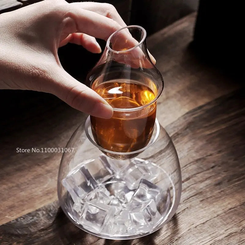 DecorBites™ Glass Wine Decanter & Ice Jug Set for Home & Bar