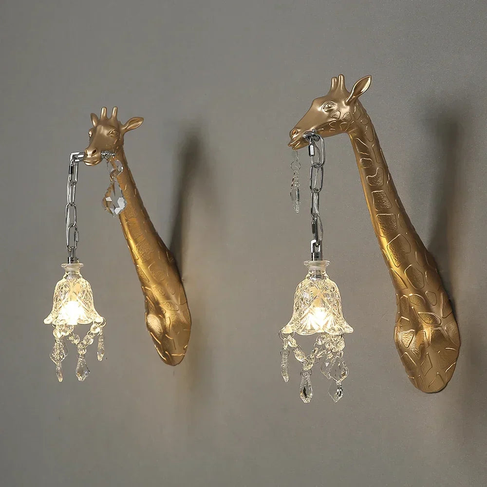 DecorBites™ Giraffe Resin Wall Lamp Sconce Light for Bedside & Living Room Decor