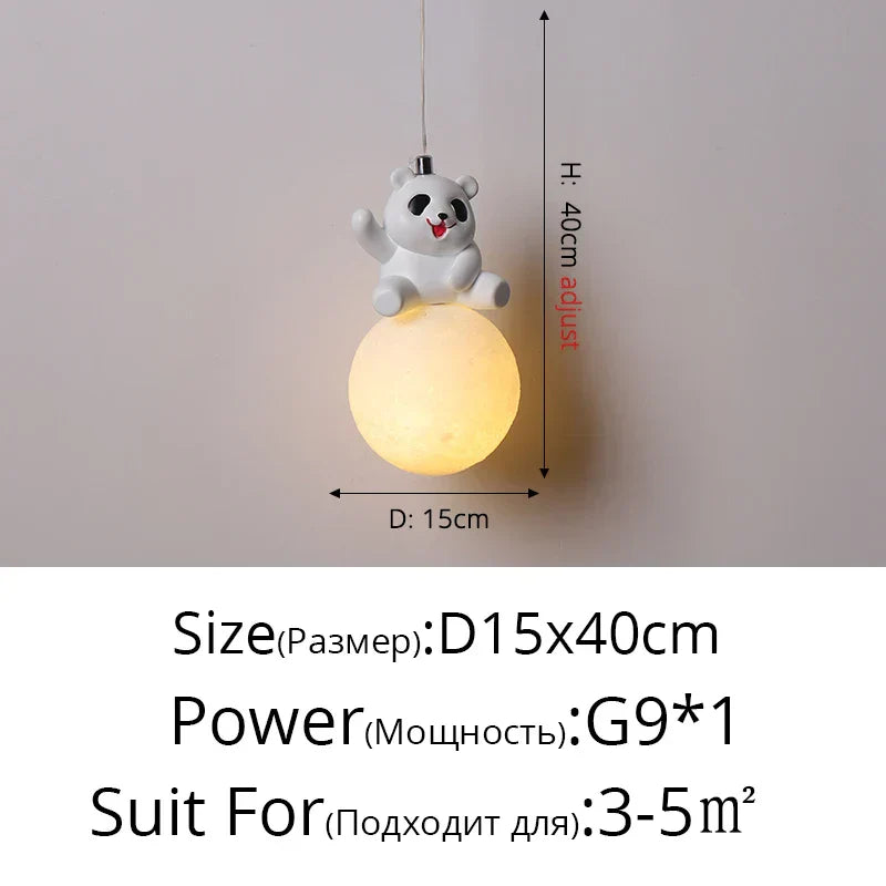 DecorBites™ Bear Bedroom Wall Lamp: Modern Chandelier for Living Room, Study & Dining Room