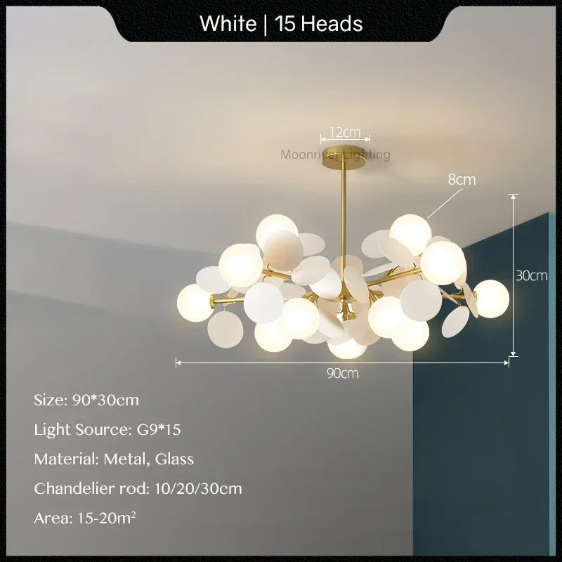 DecorBites™ Glass Hanging Ceiling Lamp for Kids Room, Living Room, Bedroom - Modern Chandelier & Home Decor