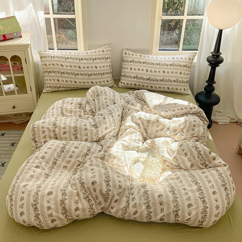 DecorBites™ Double-Layer Cotton Bedding Set - High-Quality, Ultra Soft Quilt Set