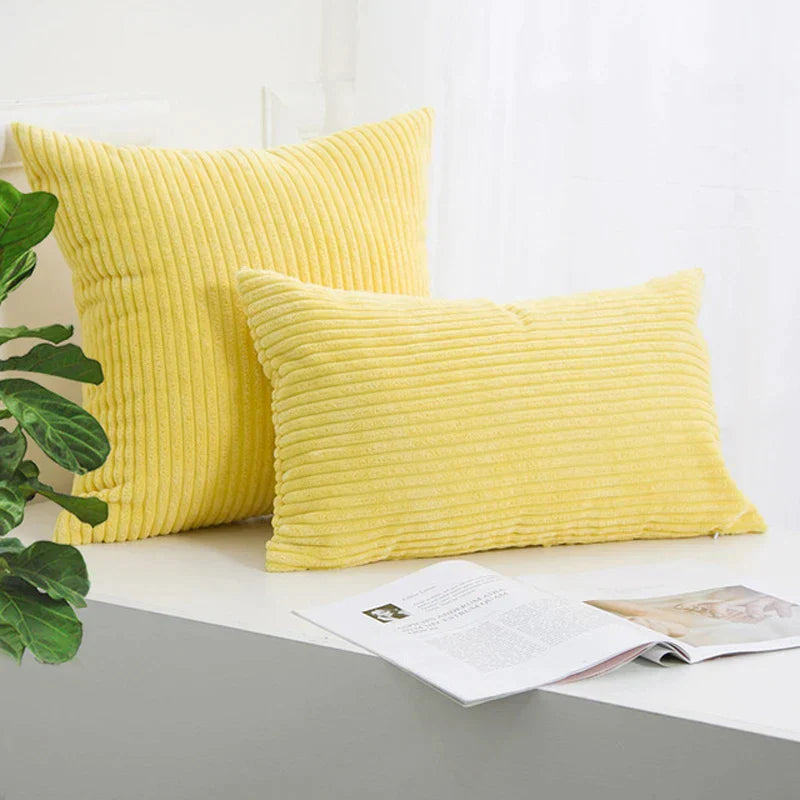 DecorBites™ Corduroy Striped Cushion Cover 30-60cm Soft Comfortable Throw Pillow Case Home Decor