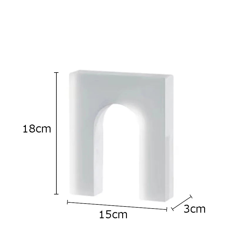 DecorBites™ Geometric Crystal Arch Glass Sculpture Desk Decoration Ornament