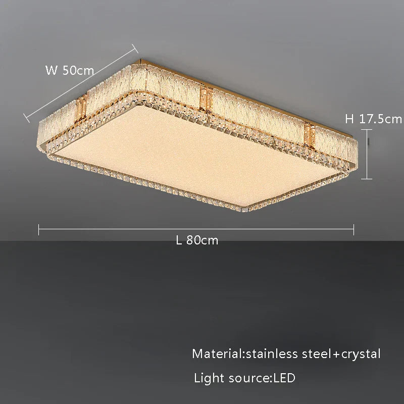 DecorBites™ Crystal Glass Ceiling Lamps LED Light Fixture for Modern Living Room Decor