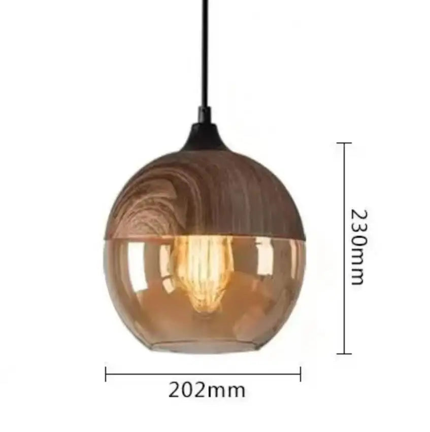 DecorBites™ Black Glass Pendant Light Fixture for Modern Indoor Decor and Dining Room