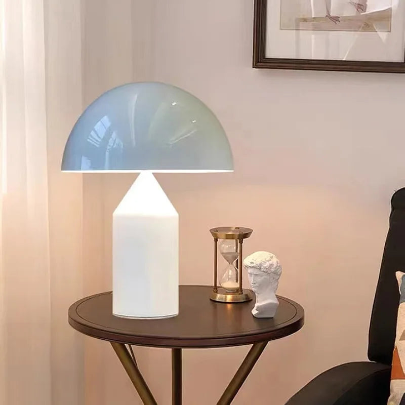 DecorBites™ Atollo Metal LED Table Lamp | Mushroom Design for Desk, Bedroom, Living Room