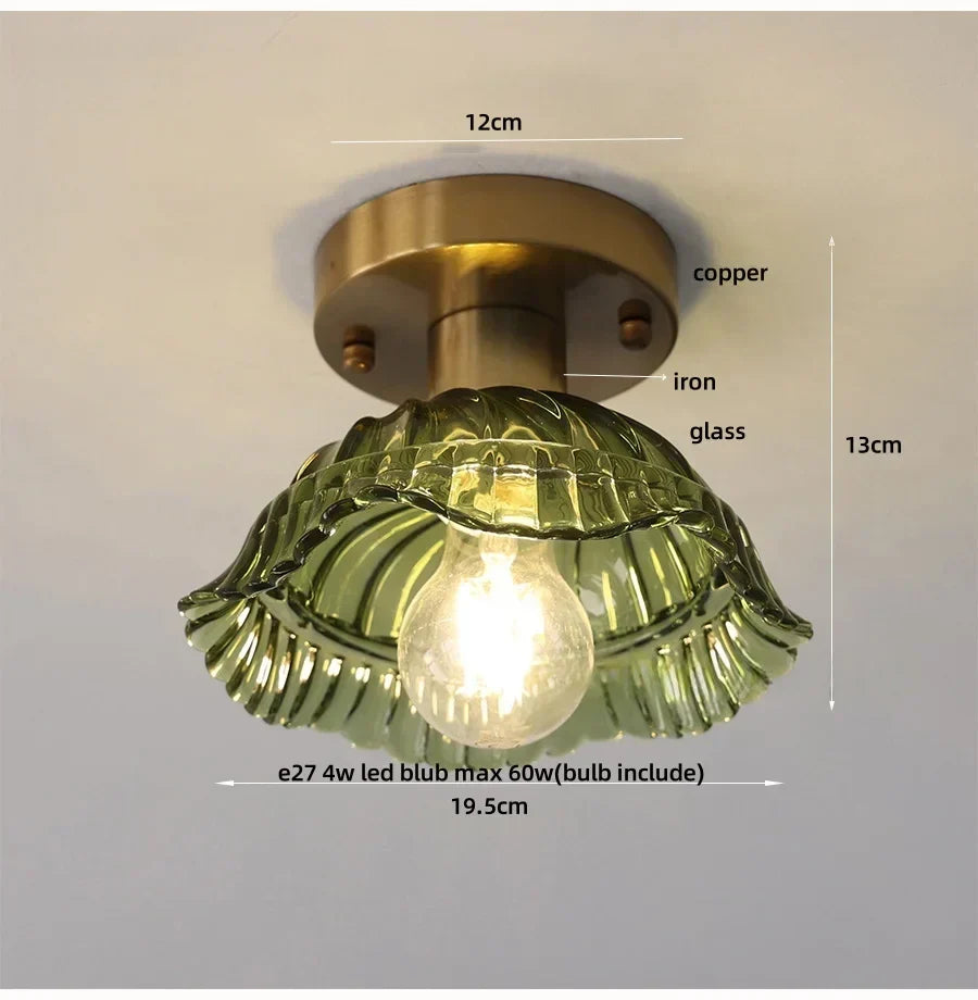 DecorBites™ Glass Flower LED Ceiling Lights - Modern Nordic Canopy Lamparas Techo