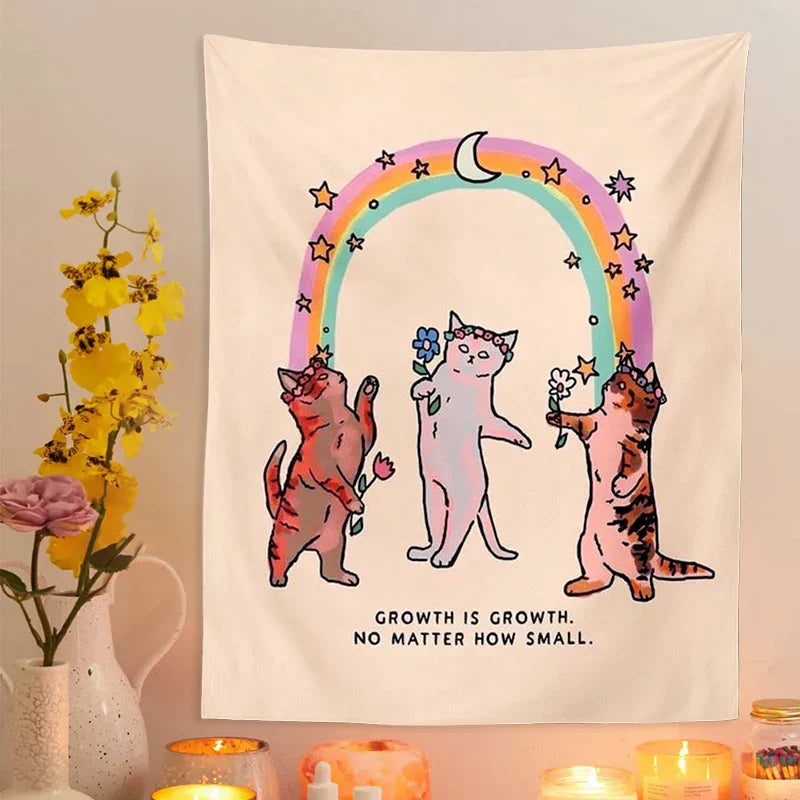 DecorBites™ Cat Tapestry Wall Hanging for Home Decor and Wall Art