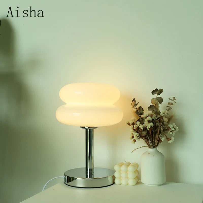 DecorBites™ Bauhaus Glass Table Lamp | Modern Desktop Decoration for Home, Bedroom, Living Room