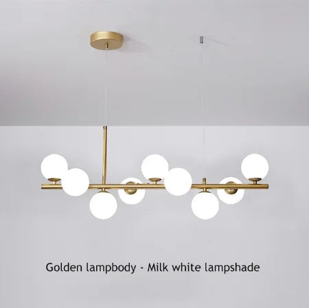 DecorBites™ 9-Light Black LED Pendant Chandelier for Modern Living Spaces