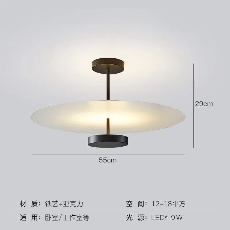 DecorBites™ Acrylic Black Round Chandelier for Bedroom and Salon Lighting