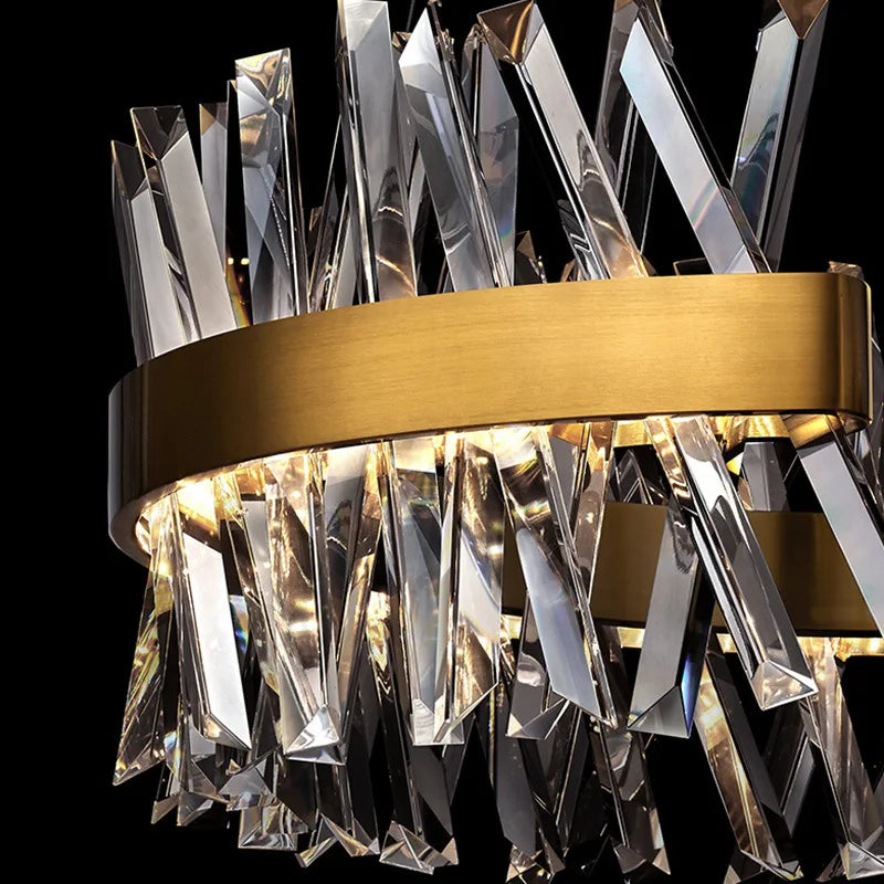 DecorBites™ Gold Metal S Shape LED Pendant Lamp for Luxury Living, Bedroom, and Hotel