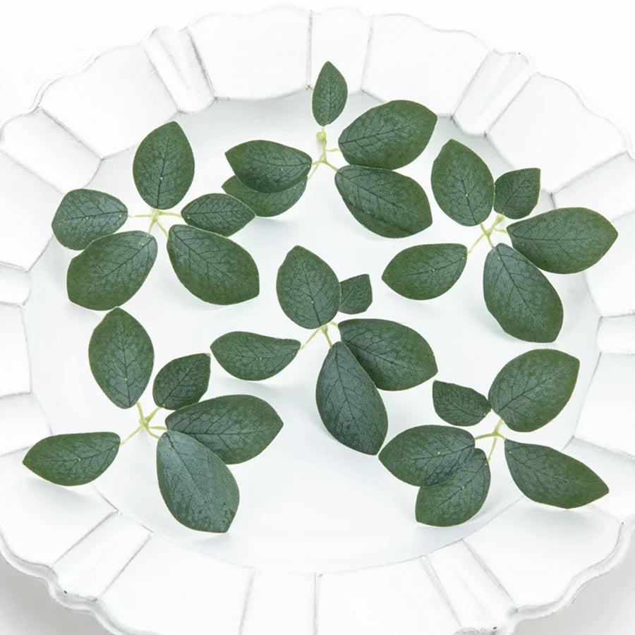 DecorBites™ 50Pcs Silk 5Leaf Artificial Roses Flowers for DIY Wedding Christmas Home Decor