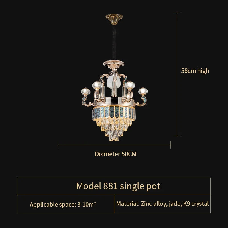 DecorBites™ Crystal Candle Chandelier: Modern European Living Room Lighting