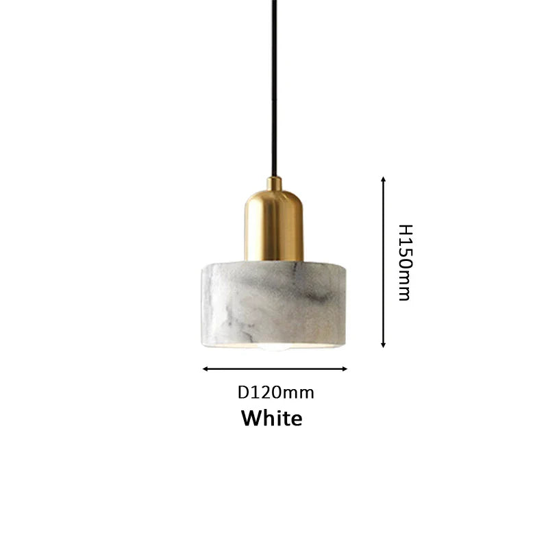DecorBites™ Green Marble Pendant Light: Luxury Hanging Lamp for Dining Room, Bedside, Hotel.