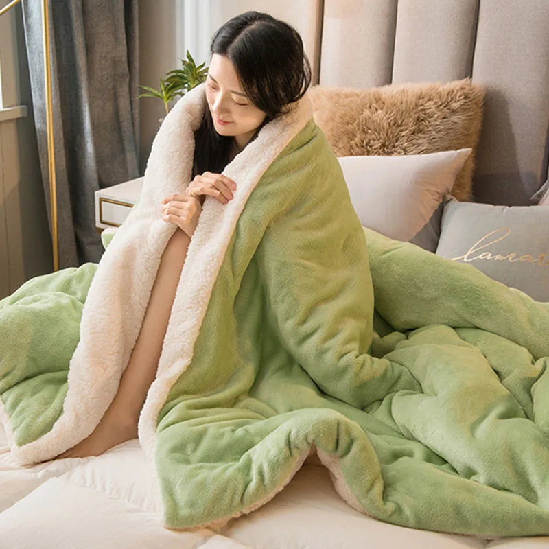 DecorBites™ Cozy Dual Use Flannel Duvet Cover - Autumn Winter Warmth Blanket Quilt