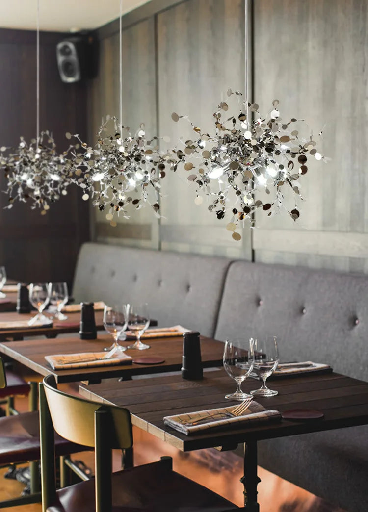 DecorBites™ Dandelion Chandelier: Modern Nordic Pendant Light for Living Dining Room, Creative Balcony Fixture