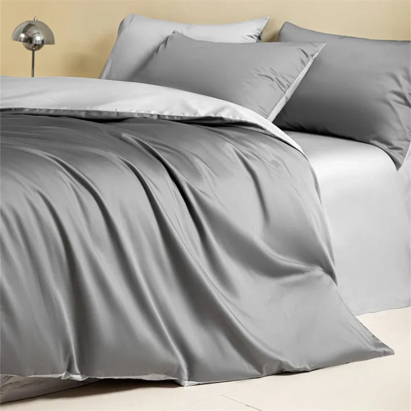 DecorBites™ Egyptian Cotton Bedding Set: Sheet, Pillowcase, Blanket Cover in Queen King Size