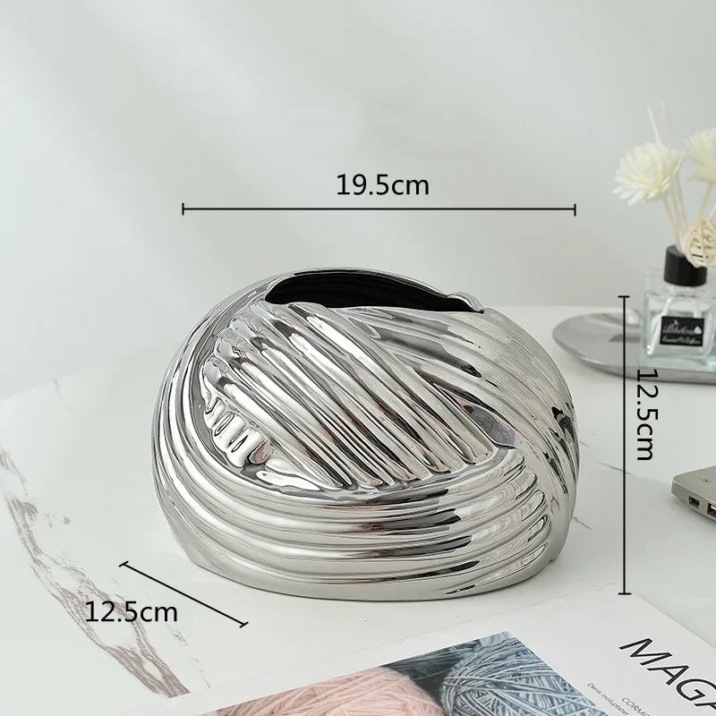 DecorBites™ Ceramic Desktop Storage Paper Towel Holder & Tissue Box Organizer
