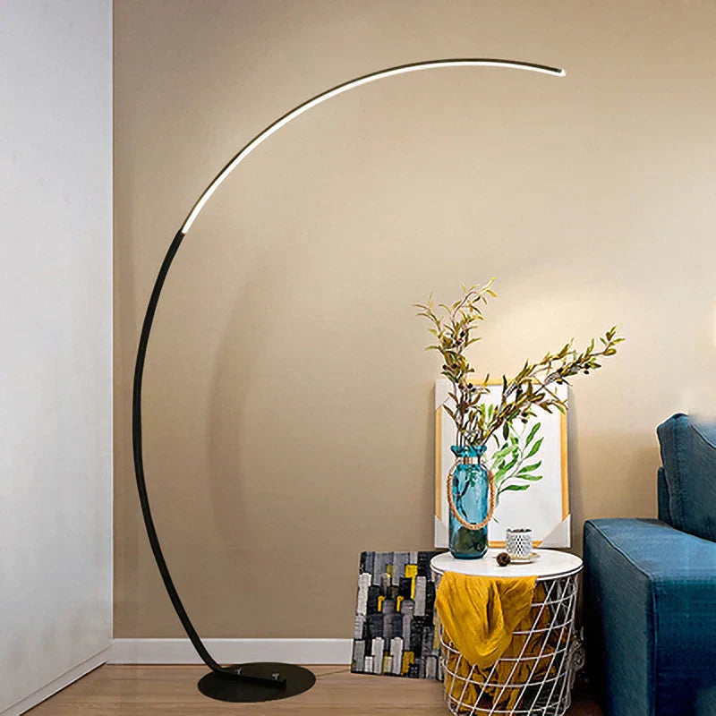 DecorBites™ Arc LED Floor Lamp with Remote Control - Nordic Minimalist Design