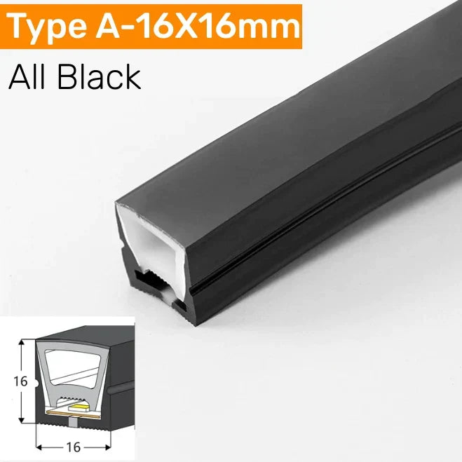 DecorBites™ Black Silicone Tube LED Neon Light for Outdoor Flexible Strip Lights
