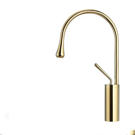 DecorBites™ Brushed Gold/Black/White Basin Faucet with Single Handle Swivel Sink Water Crane
