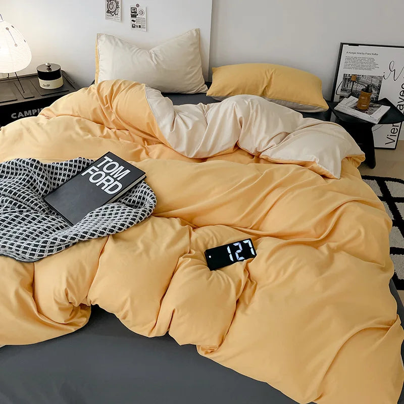 DecorBites™ Cotton Bed Sets Comforter Cover Set with Corner Ties