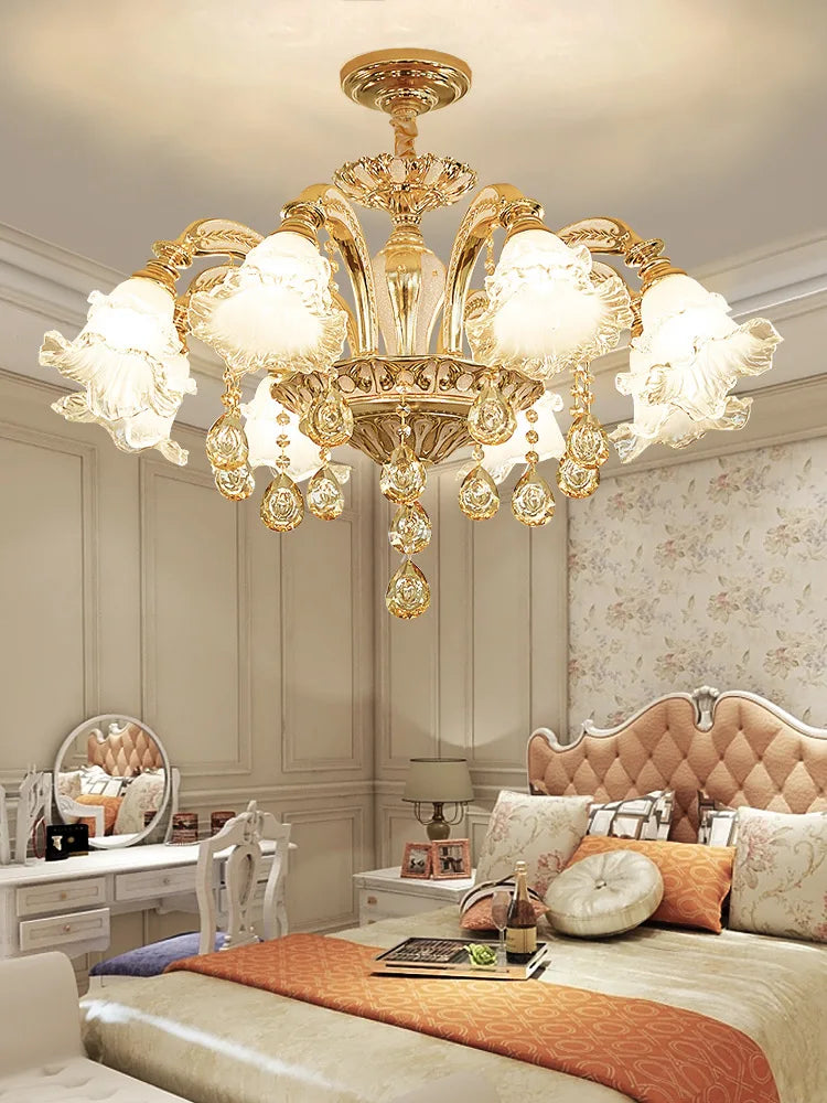 DecorBites™ Crystal Ceiling Chandelier: Nordic Modern Luxury for Living Room, Hotel, Lobby.