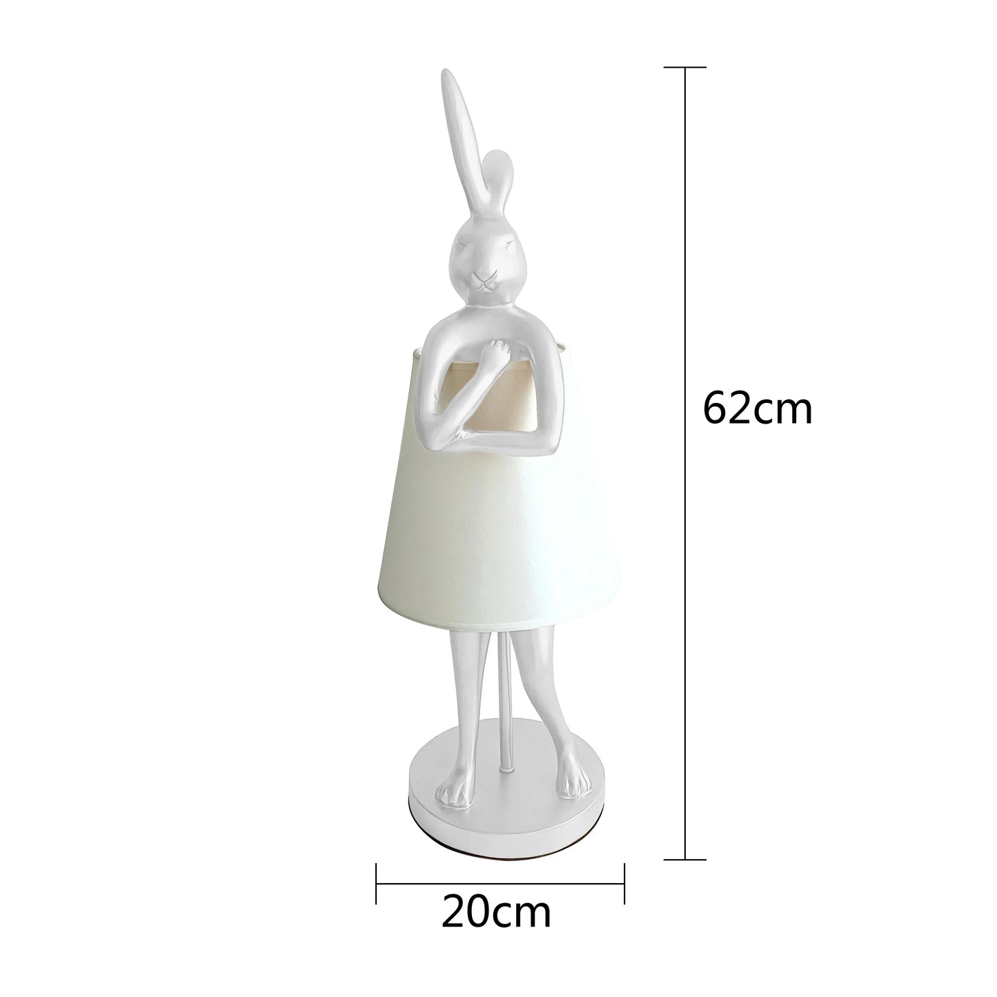 DecorBites™ Bathing Rabbit Resin Table Lamp for Living Room and Bedroom Decor