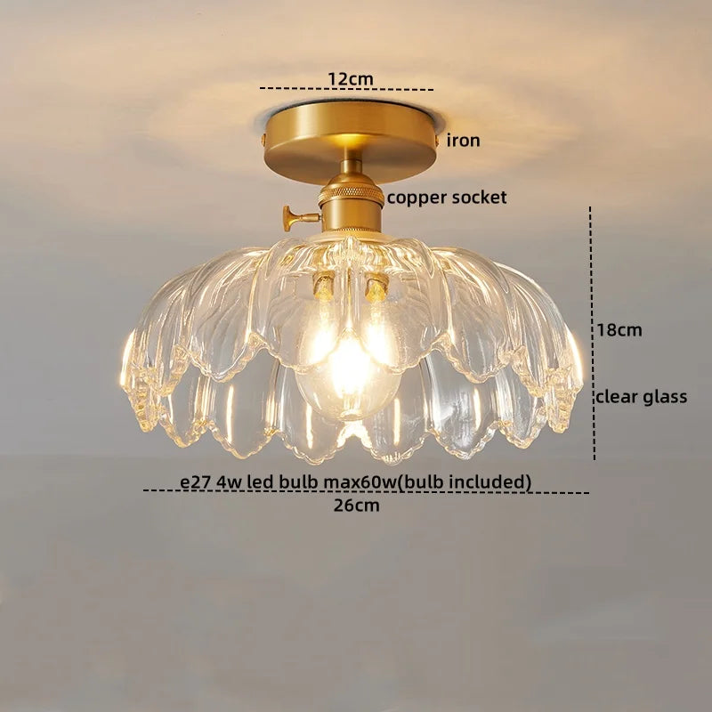 DecorBites™ LED Glass Ceiling Lamp for Interior Decor