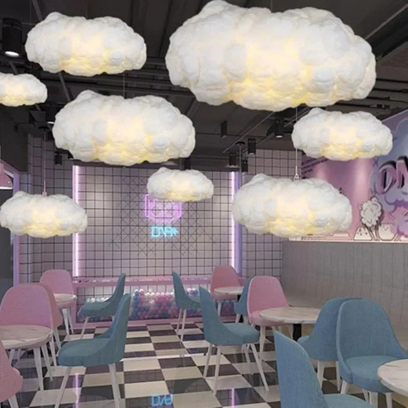 DecorBites™ Cloud Cotton Pendant Light Chandelier for Living Dining Room