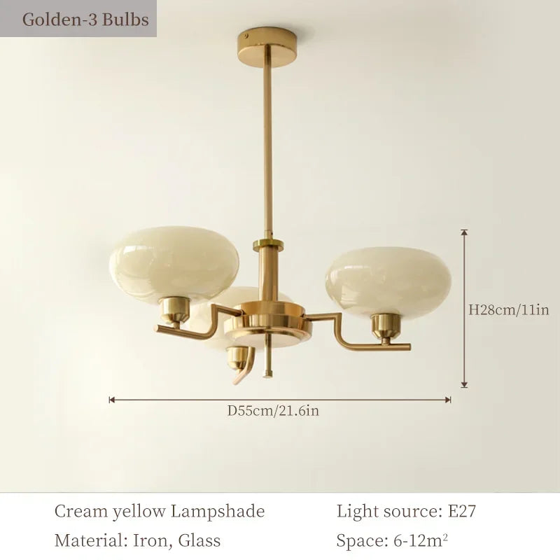 DecorBites™ Bauhaus Medieval Chandelier for Living Room, LED Hanging Lamp