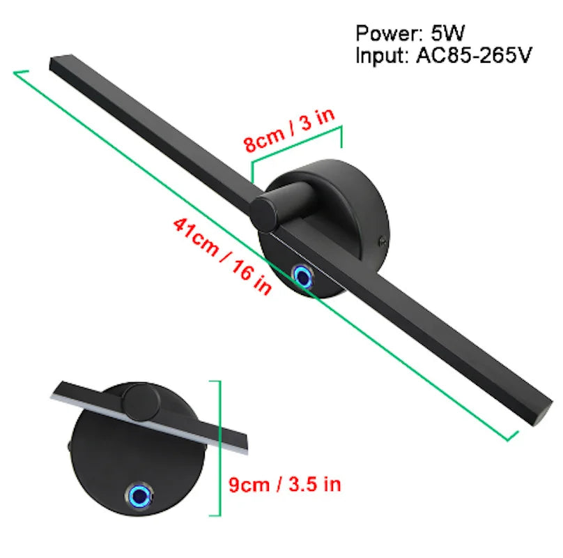 DecorBites™ Linear LED Vanity Wall Light with Switch, 300° Rotation, 41CM - Nordic Minimalist Style