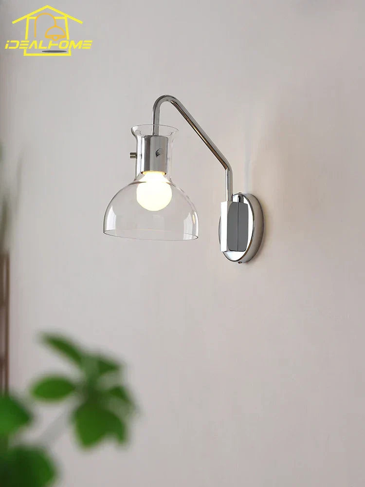 DecorBites™ Bauhaus Glass LED Wall Lamp Iron Art Decor for Bedroom Living Room