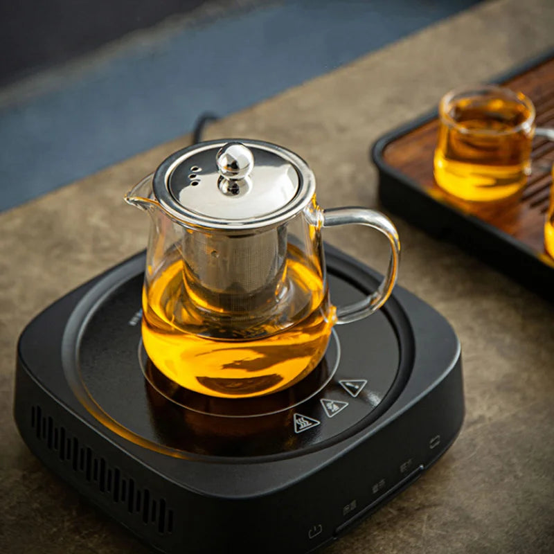 DecorBites™ Glass Teapot: High Quality Heat Resistant Kung Fu Tea Set for Puer Tea & Coffee