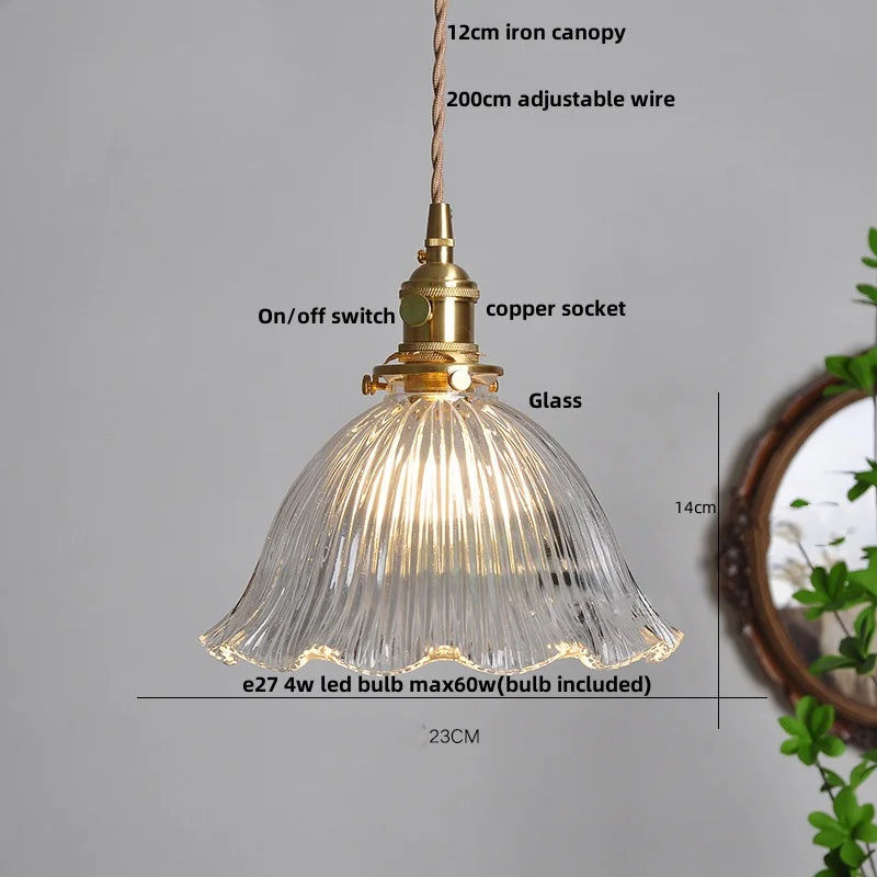 DecorBites™ Clear Glass LED Pendant Lights for Home Decor and Lighting