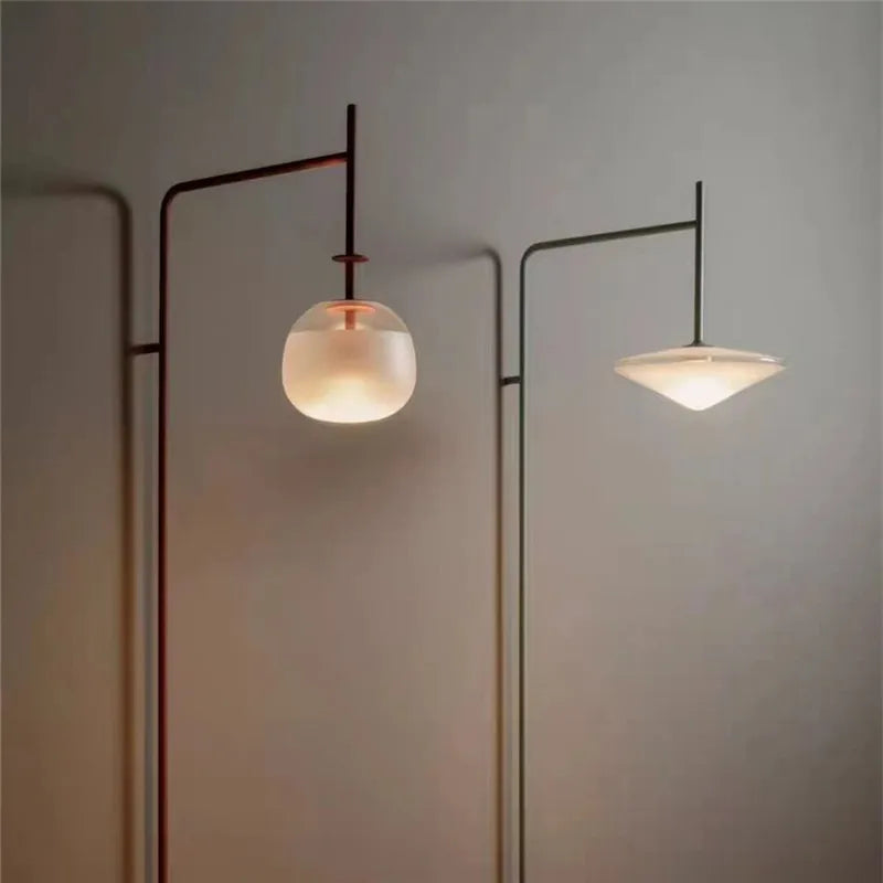 DecorBites™ LED Glass Art Wall Lamp with Long Rocker Arm for Living Room and Studio