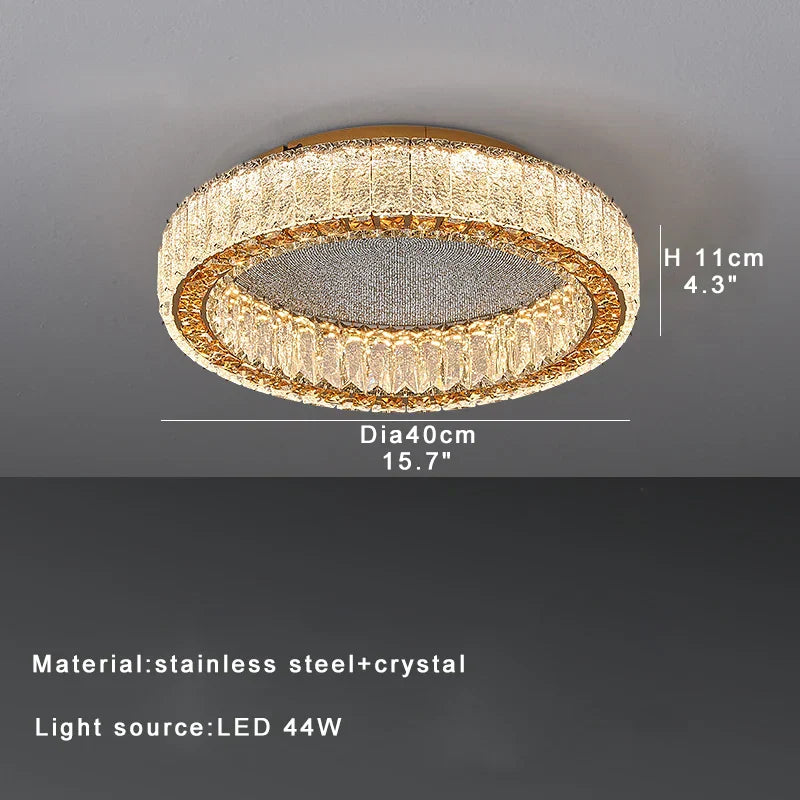DecorBites™ Crystal Ceiling Lamp: Luxury Postmodern Design for Living Room & Bedroom