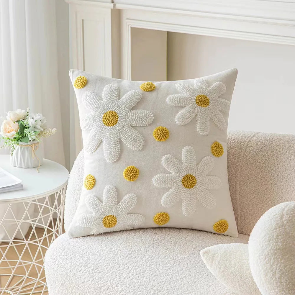DecorBites™ Boho Geometric Tufted Tassel Cushion Cover 30x50/45x45cm